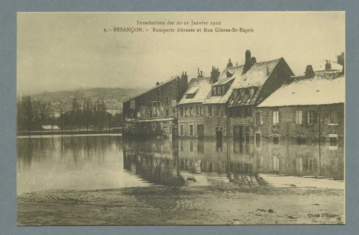 Remparts dérasés et rue Glères Saint-Esprit