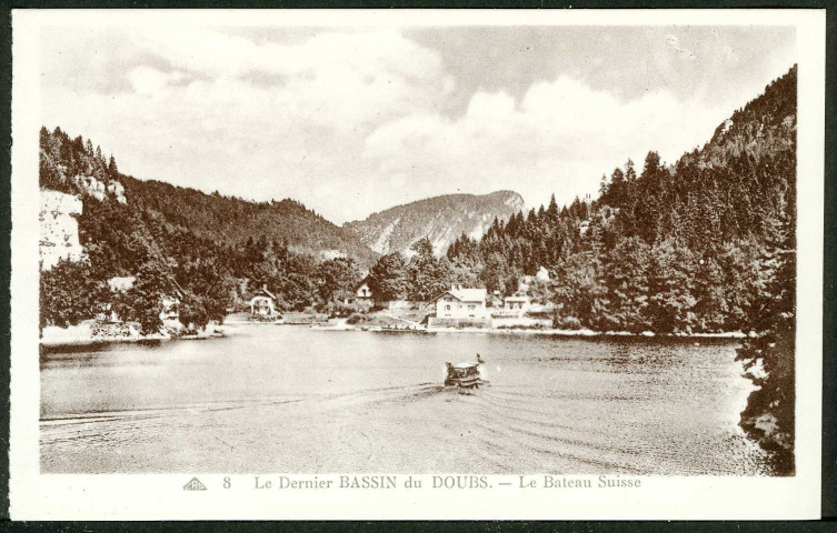 Le dernier bassin du Doubs. Le bateau Suisse
