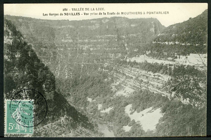 Gorges de Nouailles, vue prise de la route de Pontarlier