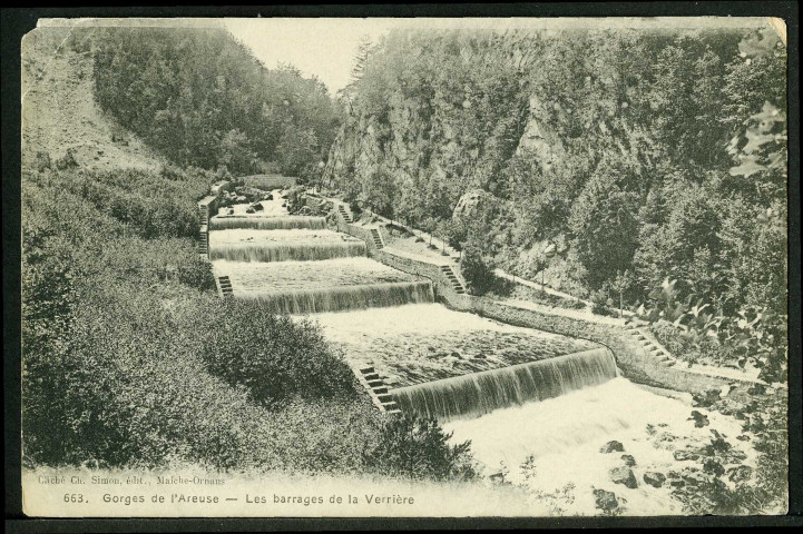 Gorges de l'Areuse. Les barrages de la Verrière