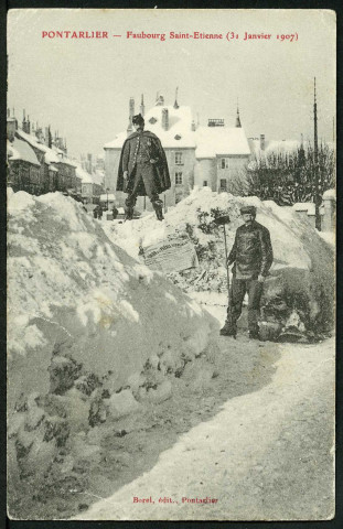 Le faubourg Saint-Etienne, janvier 1907