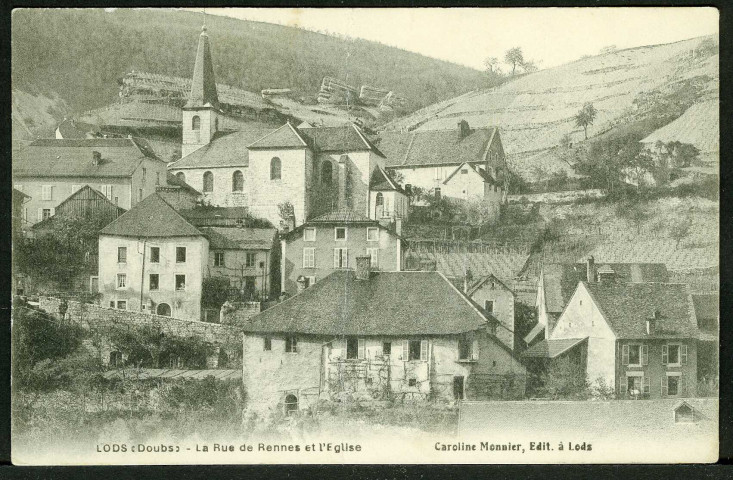 L'église et la rue de Rennes