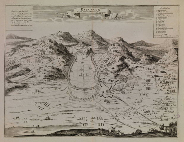 Plan du siège de Besançon
