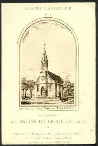 Chapelle Notre-Dame de Toutes Graces, Salins de Bregille