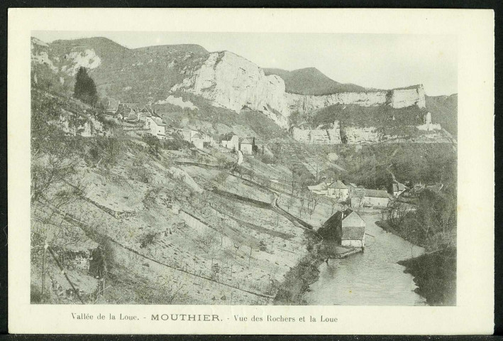 Vue des rochers et la Loue