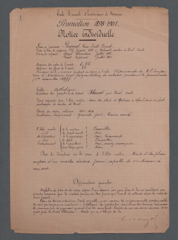 Dossier numérisé de Louis PERGAUD