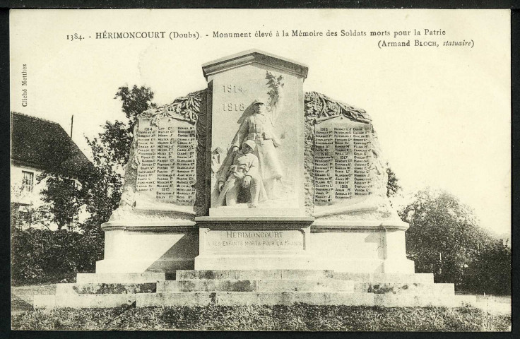 Monument élevé à la mémoire des soldats morts pour la patrie