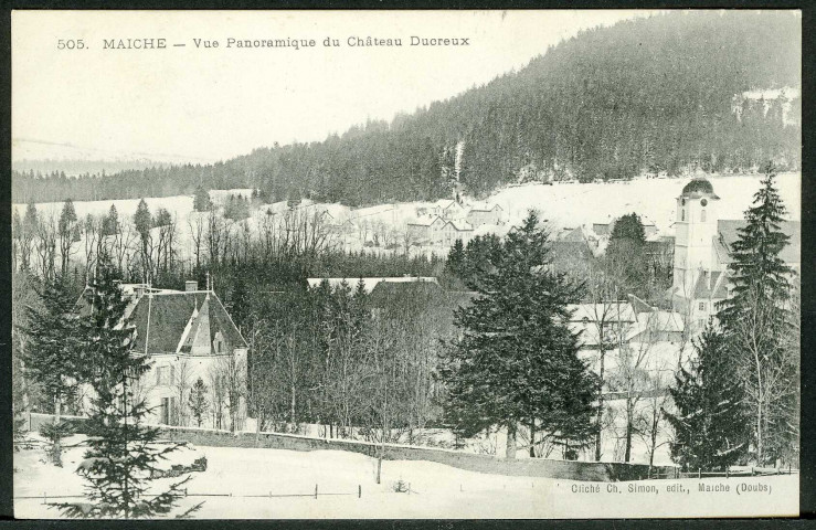 Vue panoramique du château Ducreux