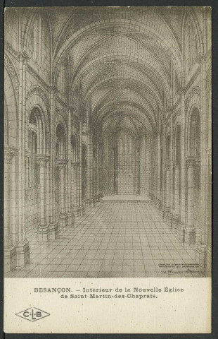 Intérieur de la nouvelle église de Saint-Martin des Chaprais