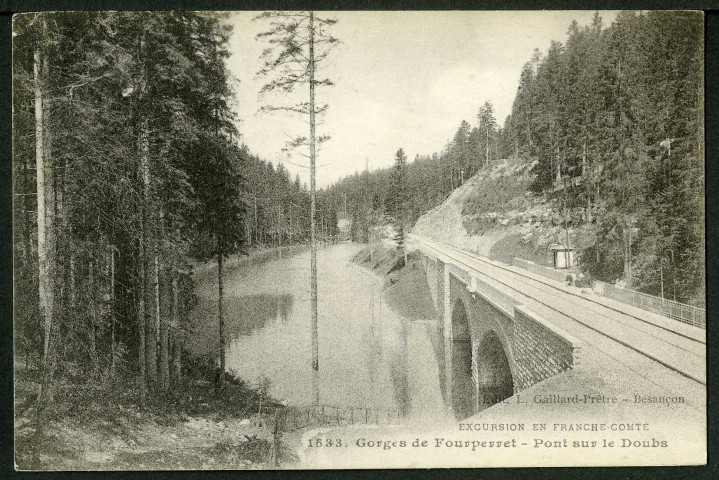 Gorges de Fourperret. Pont sur le Doubs
