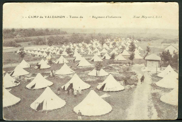 Vue générale des tentes