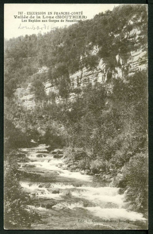 Vallée de la Loue (Mouthier). Les rapides aux Gorges de Nouailles