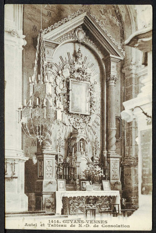 Autel et tableau de Notre-Dame de Consolation