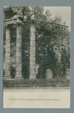 Square archéologique de Saint-Jean. Les colonnes romaines