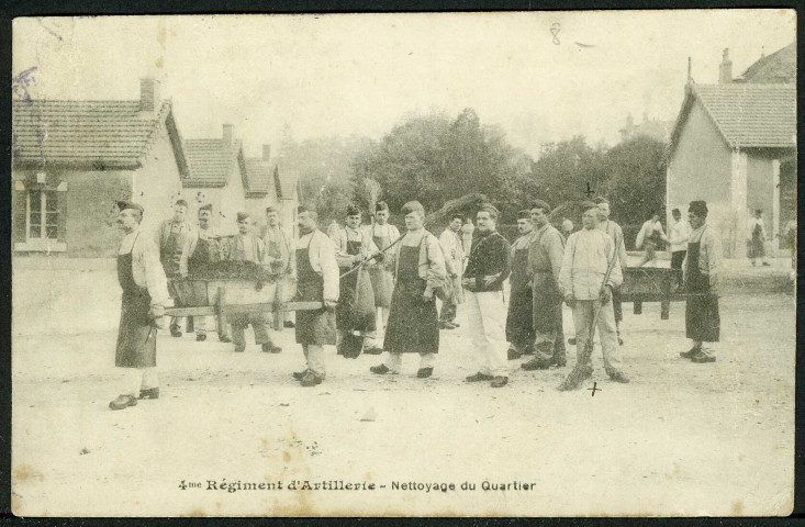 4e régiment d'artillerie, nettoyage du quartier