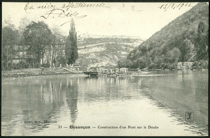 4e régiment du génie, construction d'un pont par conversion, à Canot