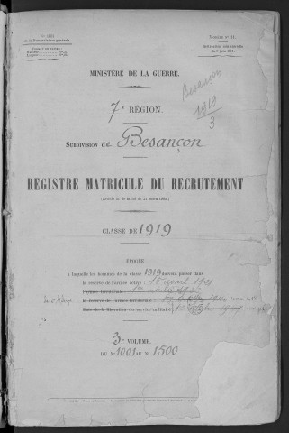 Volume 3, nos 1001 à 1500