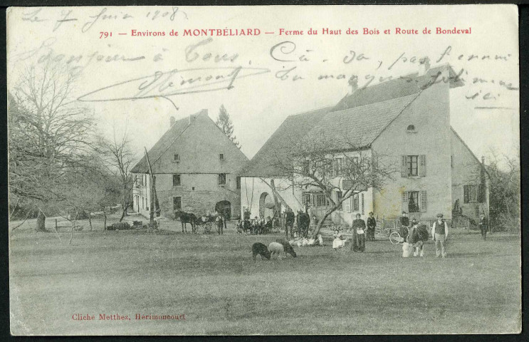 Ferme du Haut des Bois et route de Montbéliard