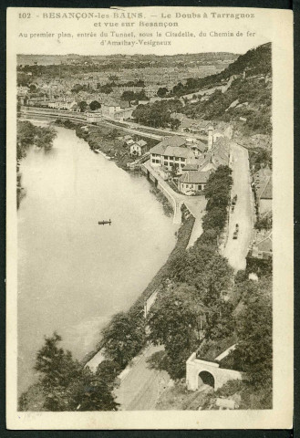 Le Doubs à Tarragnoz et vue sur Besançon