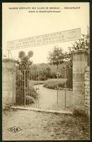 Maisons d'enfants des salins de Bregille, entrée de superbregille, garçons