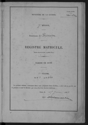 Volume 1, nos 1 à 500