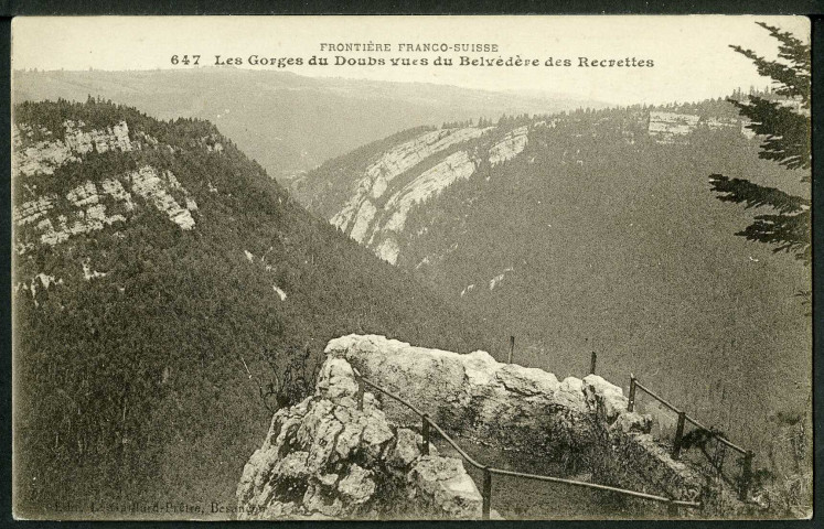 Les gorges du Doubs, vue du belvédère des Recettes