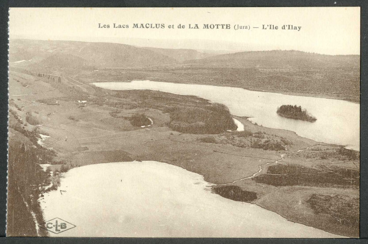Les lacs Maclus et de La Motte (Jura). L'île d'Ilay