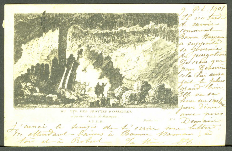 Vue des grottes d'Osselle