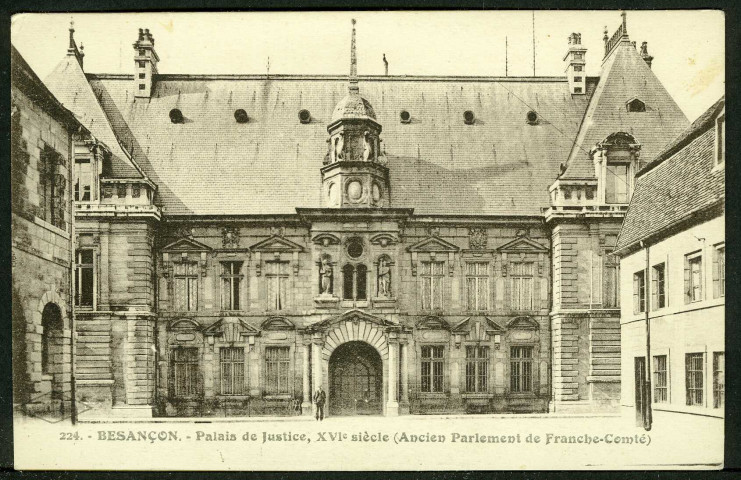 Le palais de justice, façade sur la rue Sambin