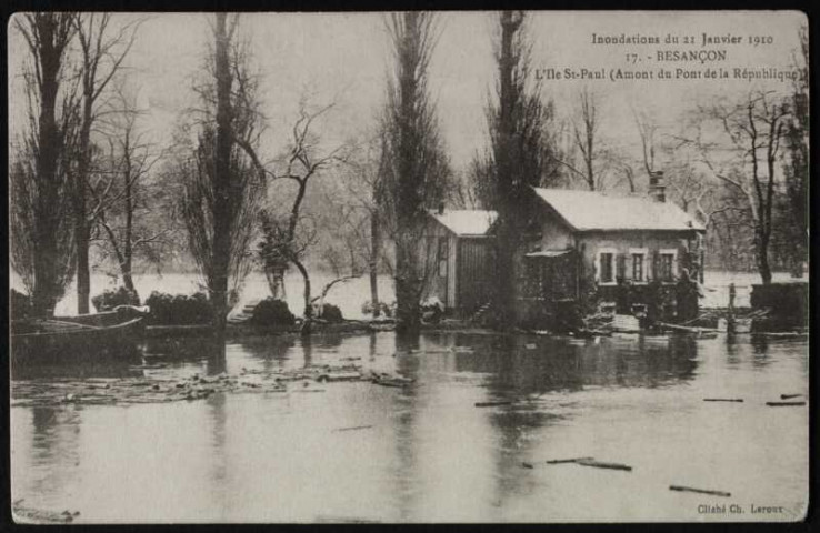 L'île Saint-Paul, inondations 1910