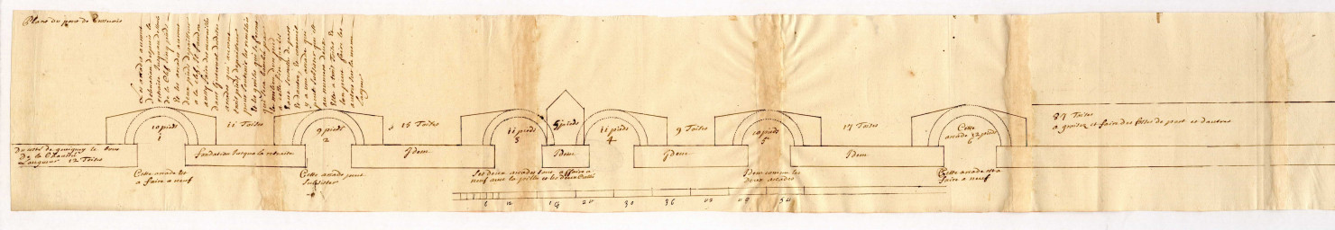 Plan du pont de Grosnois