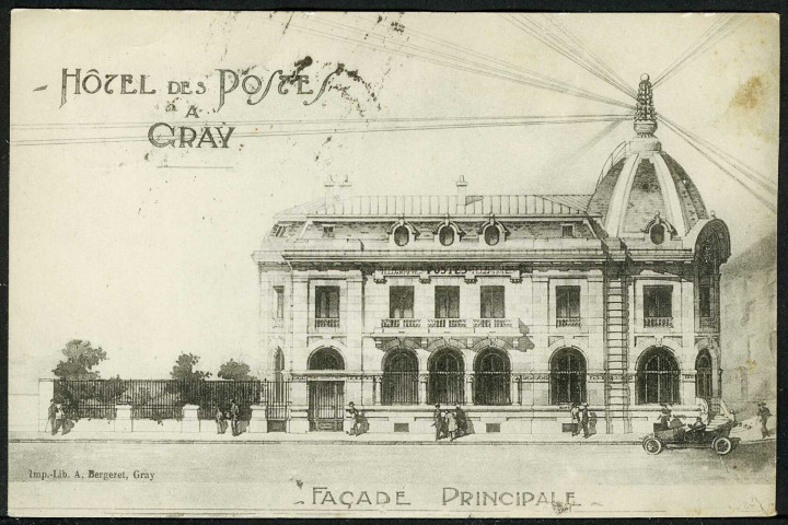 Hôtel des postes, façade principale