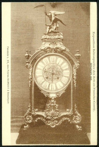 Exposition rétrospectives des arts en Franche-Comté, Besançon 1906, pendule Louis XV des frères Dumont