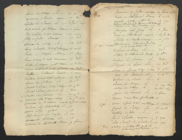 Minutes et répertoire