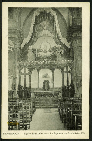 Eglise Saint-Maurice, le reposoir du jeudi saint