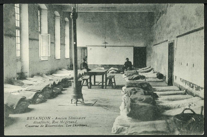Ancien séminaire désaffecté, rue Mégevand, caserne de réserviste, les dortoirs
