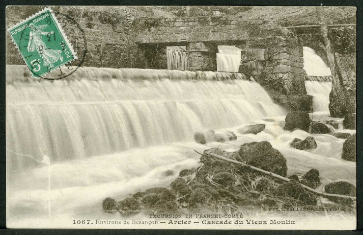 Environs de Besançon. Arcier. Cascade du Vieux-Moulin