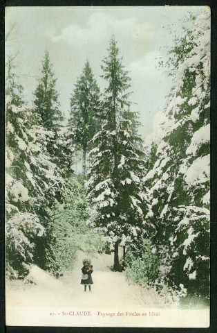 Saint-Claude. Paysage des Foules en hiver