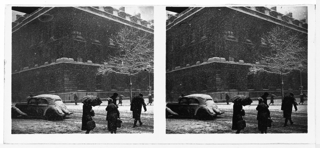 Rue de Rivoli sous la neige