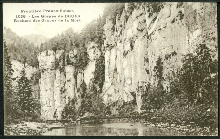 Les gorges du Doubs, rochers de orgues de la mort