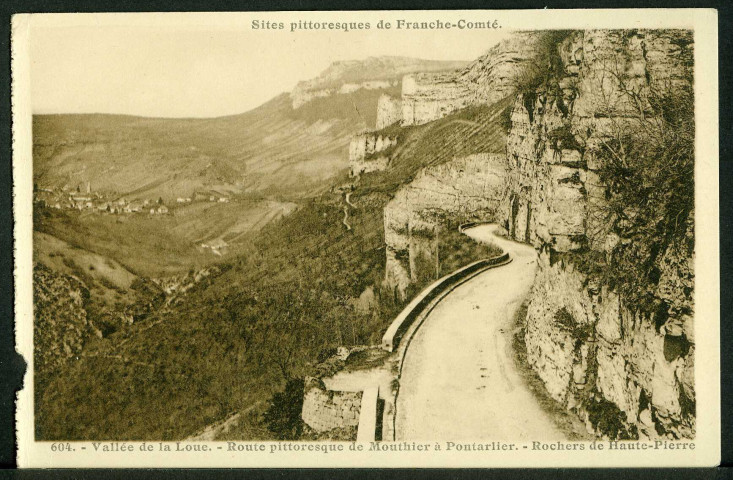 Route pittoresque de Mouthier à Pontarlier. Rochers de Haute-Pierre