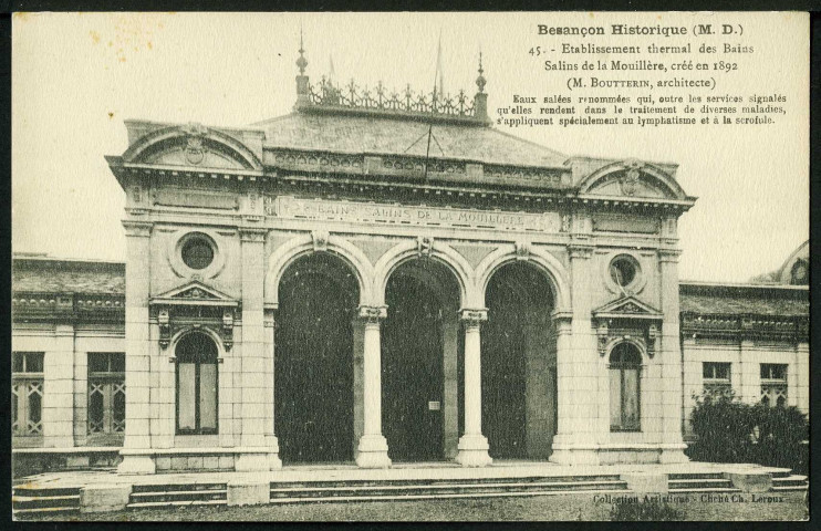 Etablissement thermal des bains salins de la Mouillère, créé en 1892