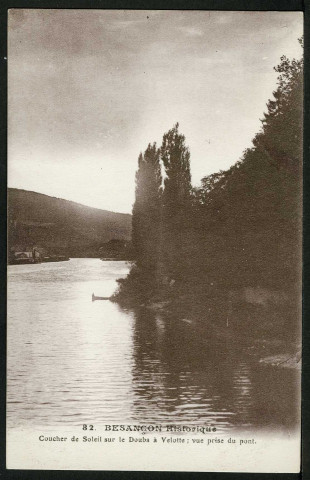 Coucher de soleil sur le Doubs à Velotte