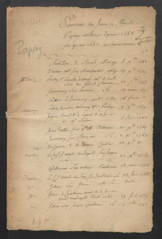 Minutes et répertoires