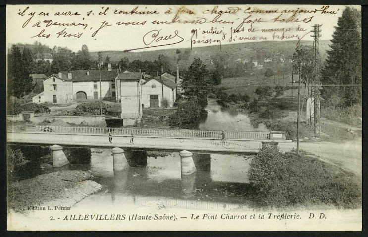 Le pont Charrot et la tréfilerie
