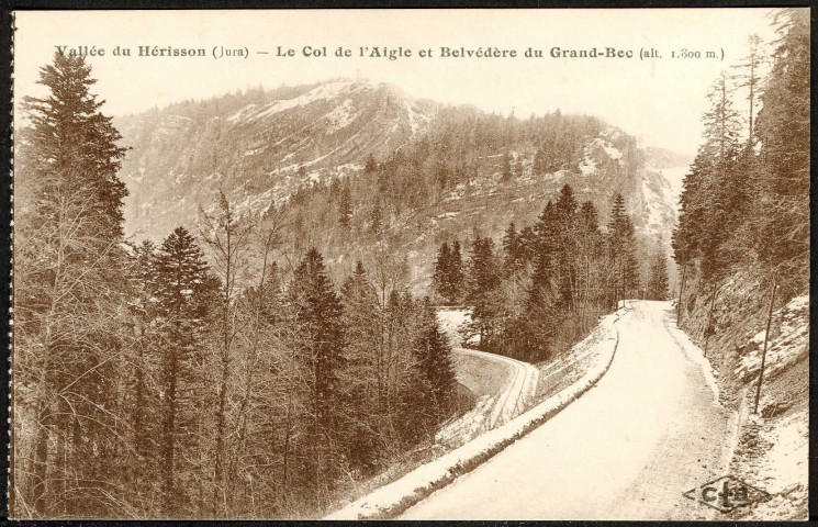 Vallée du Hérisson (Jura). Le col de l'Aigle et belvédère du Grand-Bec