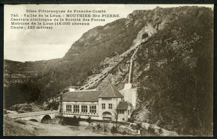 Centrale électrique, chute 120 m.