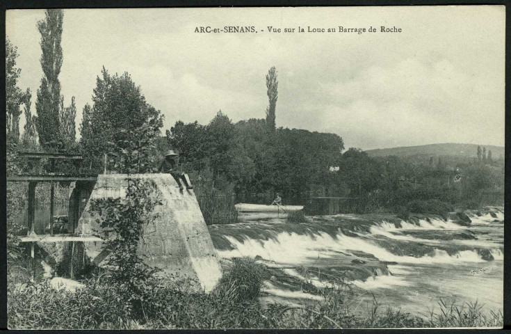 Vue sur la Loue au barrage de Roche