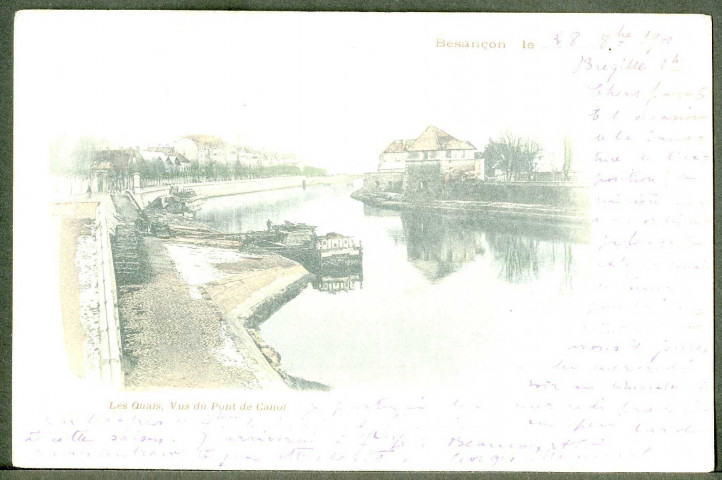 Les quais vus du pont de Canot