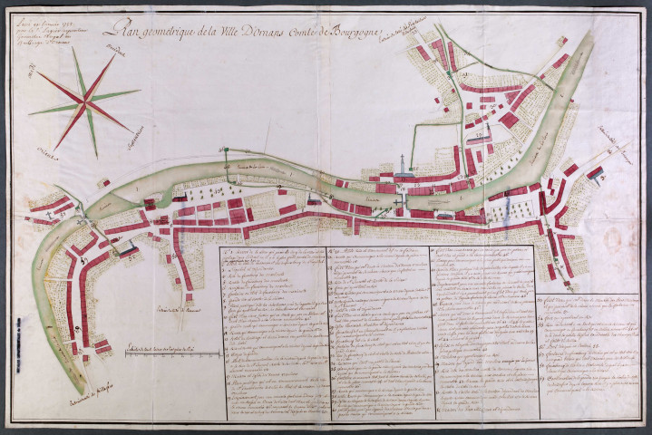 Plan géométrique de la ville d'Ornans